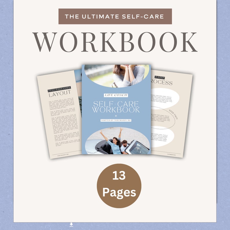 2024 Self Care Workbook Planner, 2024 Calendar Template, 2024 Printable