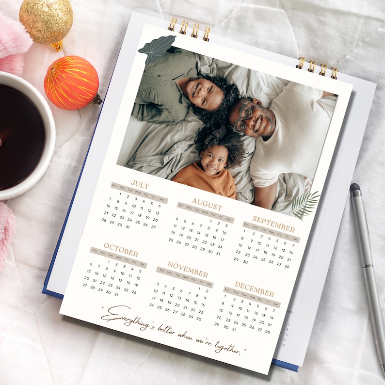 2025 Photo Wall Calendar, 2025 Personalized Photo Hanging Calendar