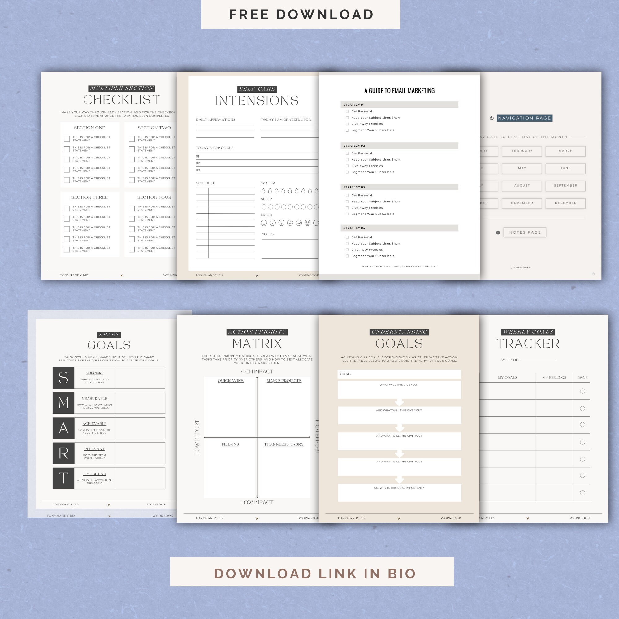 2024 Self Care Workbook Planner, 2024 Calendar Template, 2024 Printable