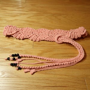 Handmade Macrame Belt: Soft Cotton Boho Waist Belt