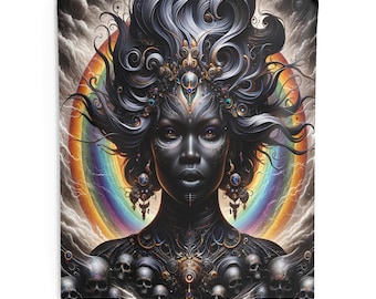 Tapestry Orisha Oya Inspired | Panel De Trono | Santeria | Regla De Ocha | Wall Hanging Tapestry | Home Decoration Wall Art | Spiritual Art