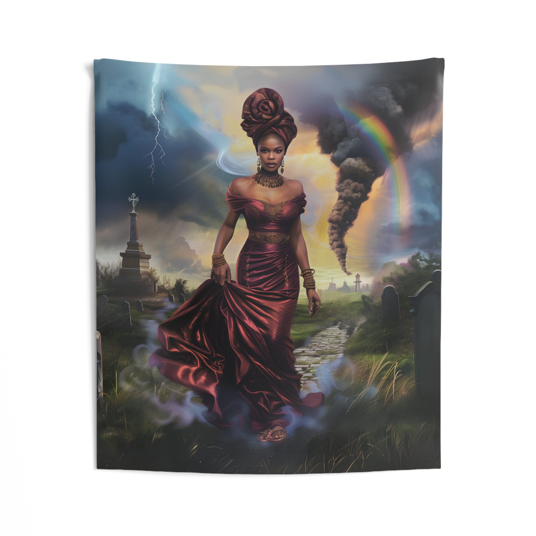 Iansã / Oya イアンサ • アフリカのオリシャ Tapestry - Oya | Iyansa | Wall Hanging Tapestry | Wall Art Print