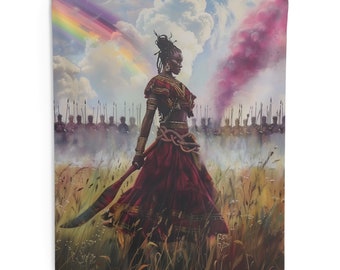 Tapestry - Oya | Iyansa | Wall Hanging Tapestry | Wall Art Print | Home Decor Wall Art | Santeria | Spiritual Gift