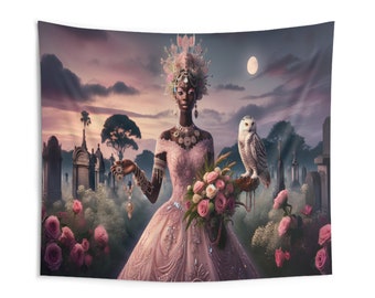 Tapestry - Oba | Indoor Wall Tapestry | Panel De Trono | Regla De Ocha | Wall Art Tapestries | Home Decor Wall Art | Santeria | Yoruba