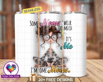 Sarcastic Moms Swear Tumbler Wrap: 20oz sublimatieontwerp (digitale png-download)