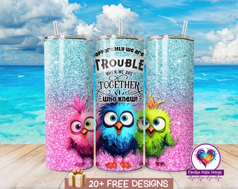 Sarcastic Trouble Together Tumbler Wrap-ontwerp (digitale download)