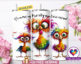 Sarcastic Family Tumbler Wrap: Funny Quote Design (Digital Download)