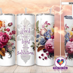 Bible Verse Tumbler Sublimation, 20oz Skinny, Christian Quotes, Affirmation Tumbler, Religious Bible Quote Design, Straight Tumbler Wrap