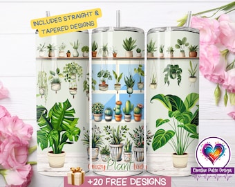 Crazy Plant Lady Tumbler Wrap: vetplanten en monsters (digitale download)