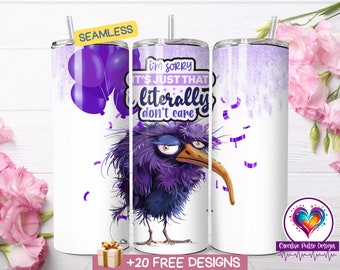 Bekerverpakking grappige sarcastische vogel: 20 oz mager sublimatieontwerp (digitale download)