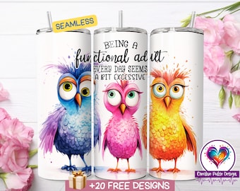 Sarkastischer Tumbler Wrap: Lustiges Zitat für Erwachsene, 20 Unzen Sublimationsdesign (Digitaler Download)