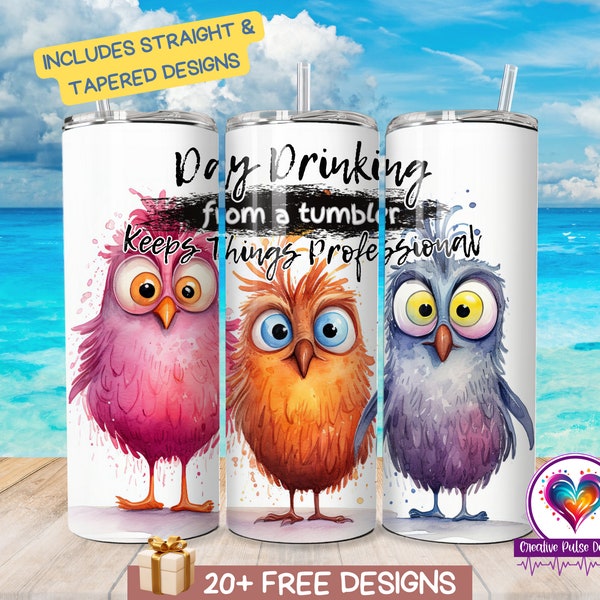 Sarcastic Tumbler Wrap PNG, Sublimation Tumbler, Funny Tumbler Design, Sarcastic Quotes Digital Download, Day Drinking, Sublimation PNG