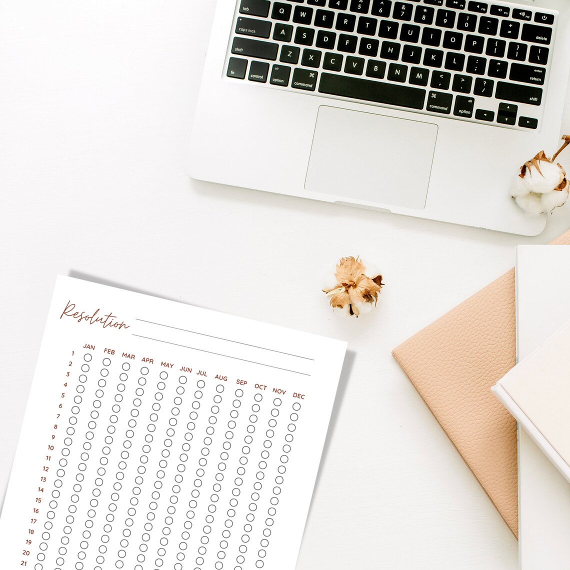 Resolution Tracker, Printable Annual Goal Tracker, Yearly Planner - Etsy