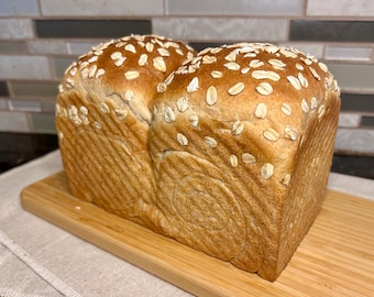 Sourdough Japanese Milk Bread, Dark Rye & Sprouted Spelt, Unique Foodie Gift for Breakfast Enthusiasts