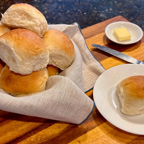 Soft Sourdough Dinner Rolls, Japanese Milk Bread Rolls, Perfect for Sliders and Gatherings, Fluffy and Egg-Free