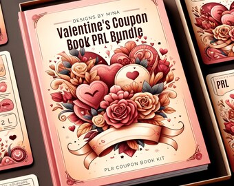 Valentine's Coupon Book PRL Bundle, Coupon Book Printable, Couple Gift, Anniversary Gift, Love Vouchers, Monetize Your Creations, Fun Gifts