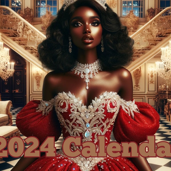 Black African American Calendars 2024 Etsy