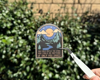 You Could Rattle The Stars Sticker, bookish sticker, fantasy sticker, throne of glass sticker, kindle sticker