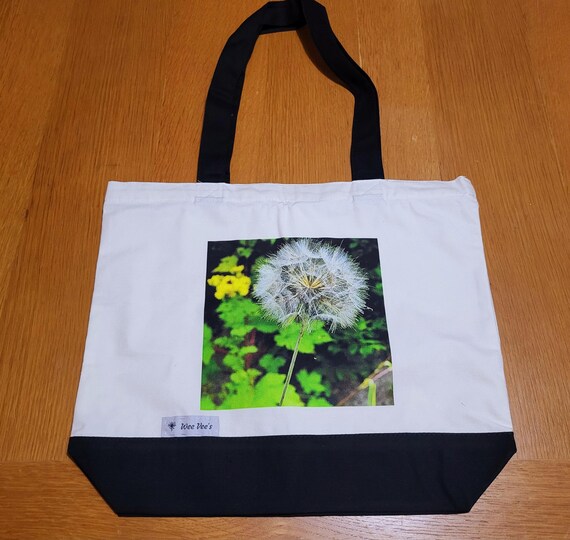 Heart felt wishes,  large, multi useful, original photo print, canvas bag.