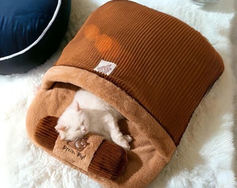 Winter Warm Cat Bed,Closed Pet Sleeping Bag,Cat Cave,Cat Furniture,Pet Bed,Cat Bed,Large Cats Bed,Pet Furniture,Wool Cat Cave,cat house