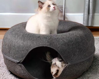 Cat Tunnel Bed,Cat Tunnel,Cat Cave,Cat Furniture,Pet Bed,Cat Bed,Large Cats Bed,Pet Furniture,Cotten Cat Cave,Indoor Cat Hideout,Bed For Cat