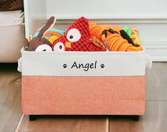 Custom Dog Toy Basket,Personalized Dog Toy Basket,Custom Dog Storage Basket,Dog Toy Box, Custom Dog Basket,Pet Play,Dog Crate,Dog Toy Box