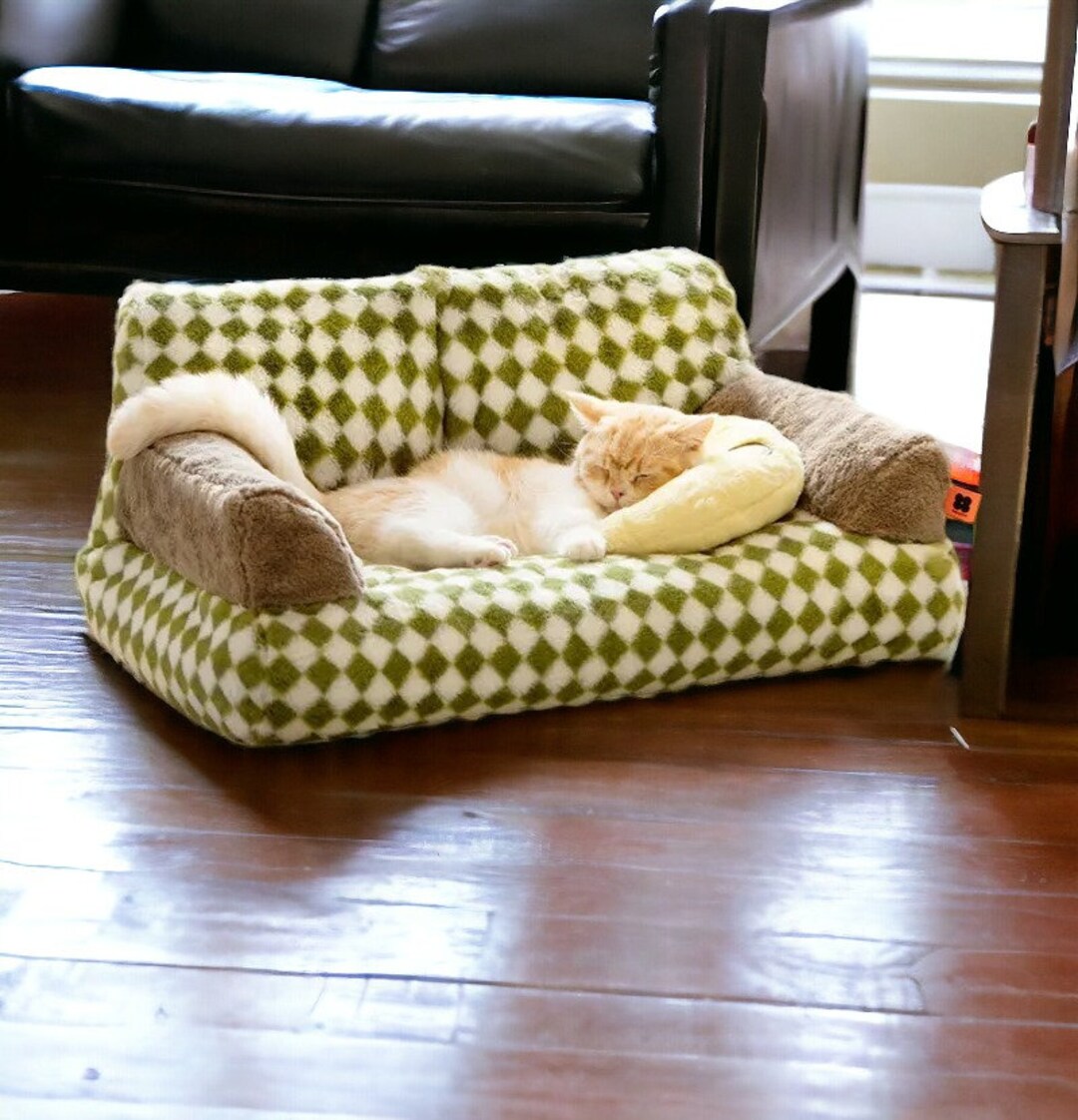 Cute Cat Couchcat and Dog Couchcute Cat and Dog Beddog and Etsy