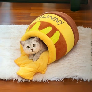 Honey Cat Bed,Cute Cat And Dog Bed,Cat Cave,Cat Furniture,Pet Bed,Cat Bed,Large Cats Bed,Pet Furniture,Wool Cat Cave,Bed For Cat