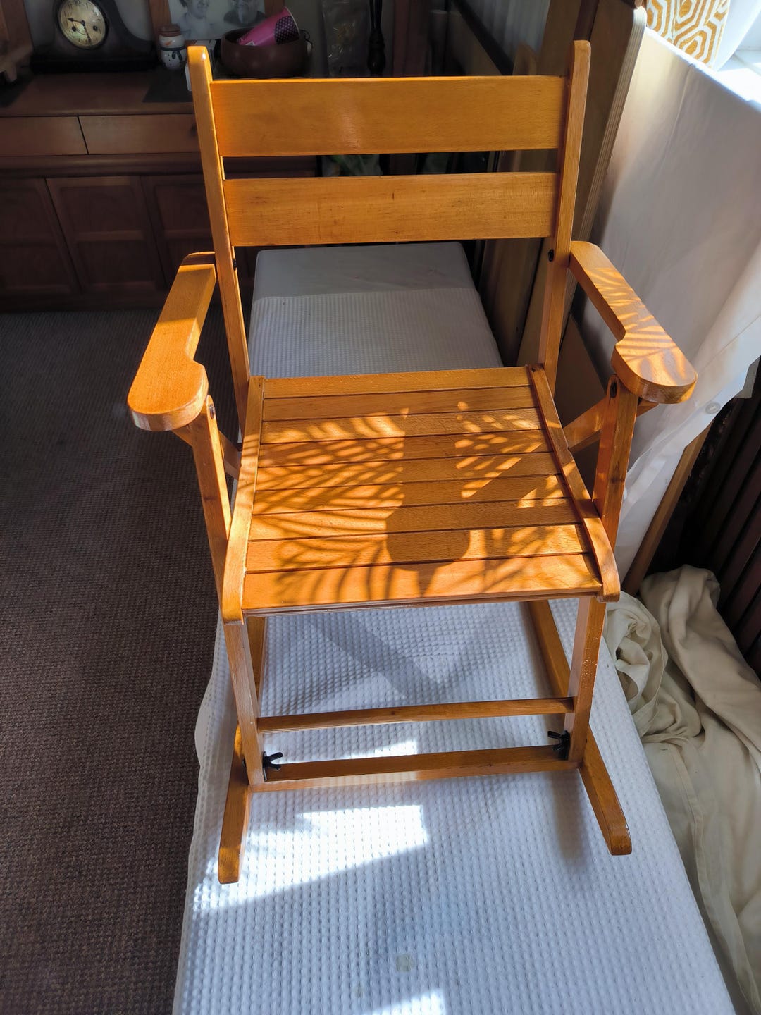 Vintage Child's Folding Rocking Chair - Etsy UK