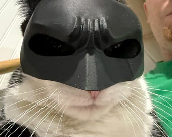 Máscara de gato Stealth Hero: cosplay impreso en 3D para mascotas