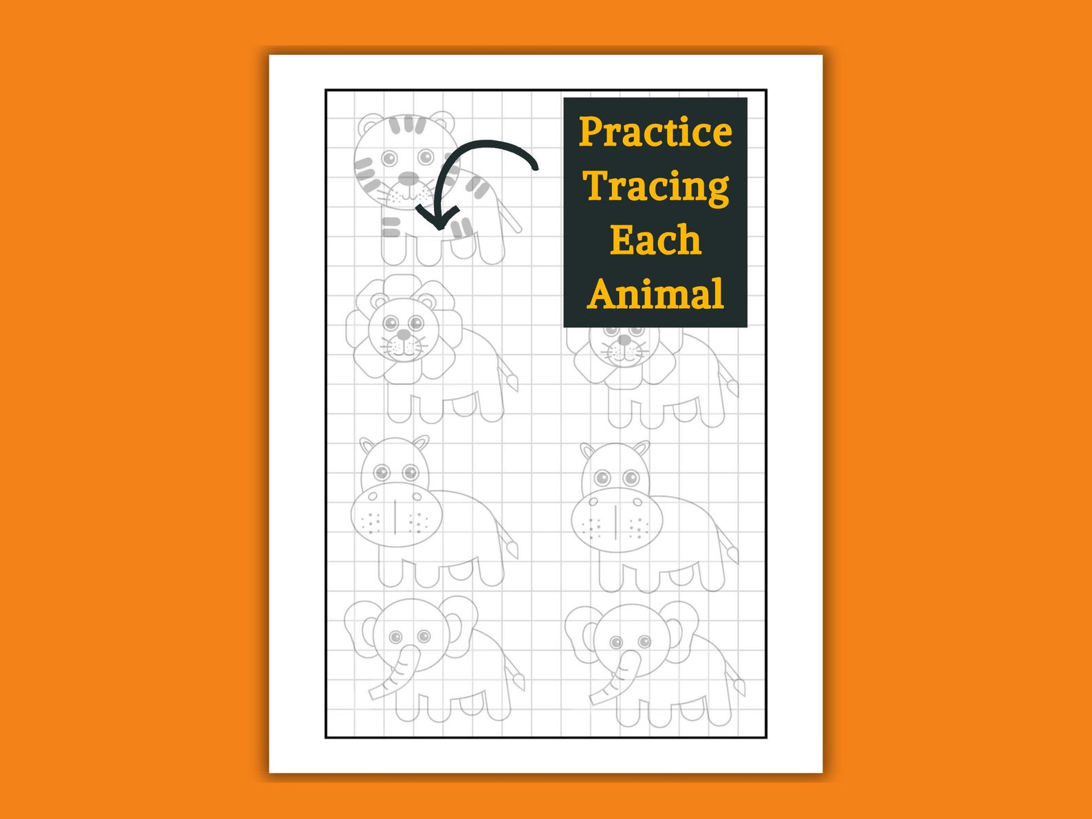 Tutorial Worksheest How to Draw Animals Tutorial for Kids. Step by Step Drawing Worksheets ...