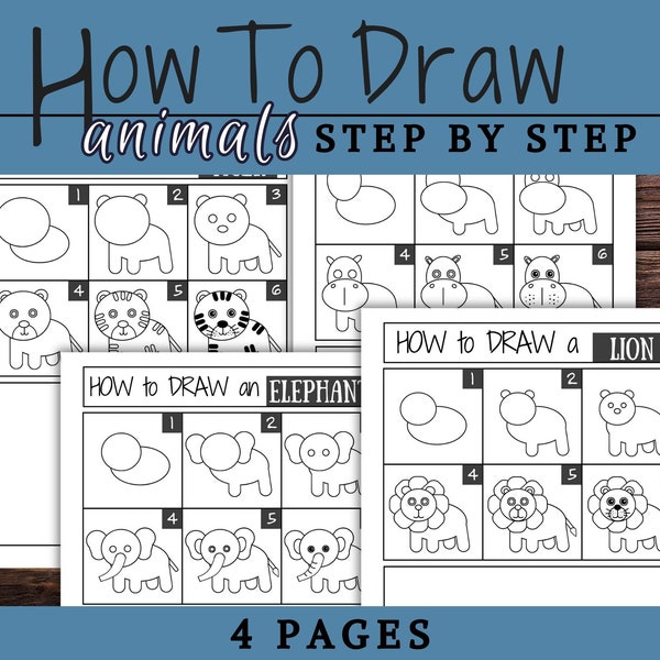 How To Draw Animals for Kids, Step By Step Drawing