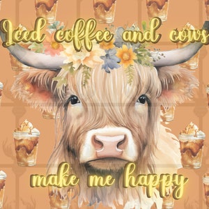 Iced coffee and cows make me happy