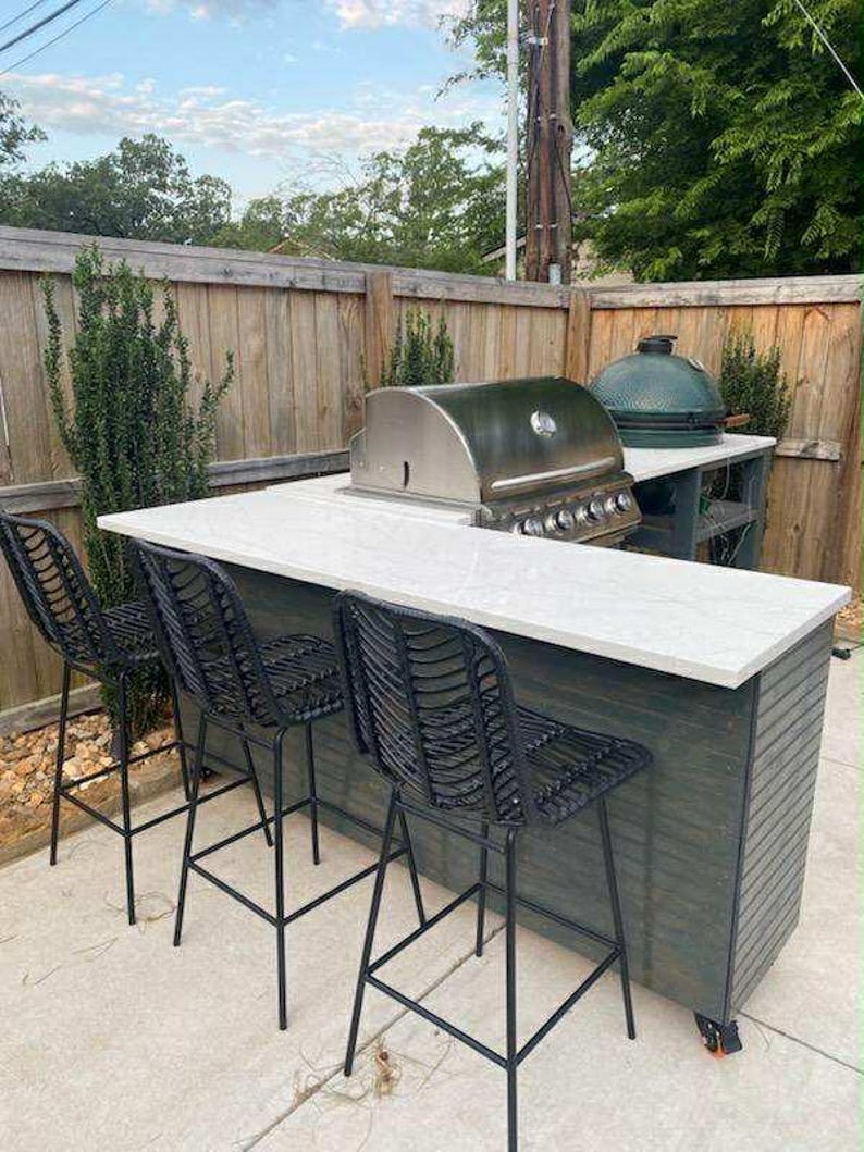 Custom Outdoor Kitchen, Grill Station, BBQ Cabinet, Granite - Etsy