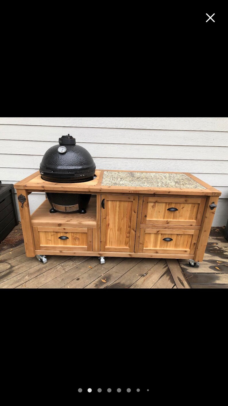 Custom Outdoor Kitchen, Grill Station for Big Green Egg - Etsy