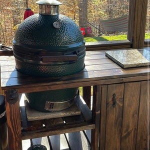 Custom Outdoor Kitchen Island, BBQ Grill Station, Butcher Block Top - Etsy