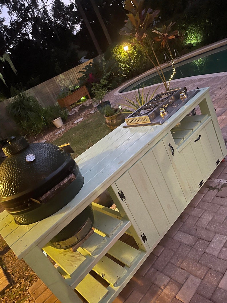 Custom Outdoor Kitchen, Grill Station for Big Green Egg - Etsy