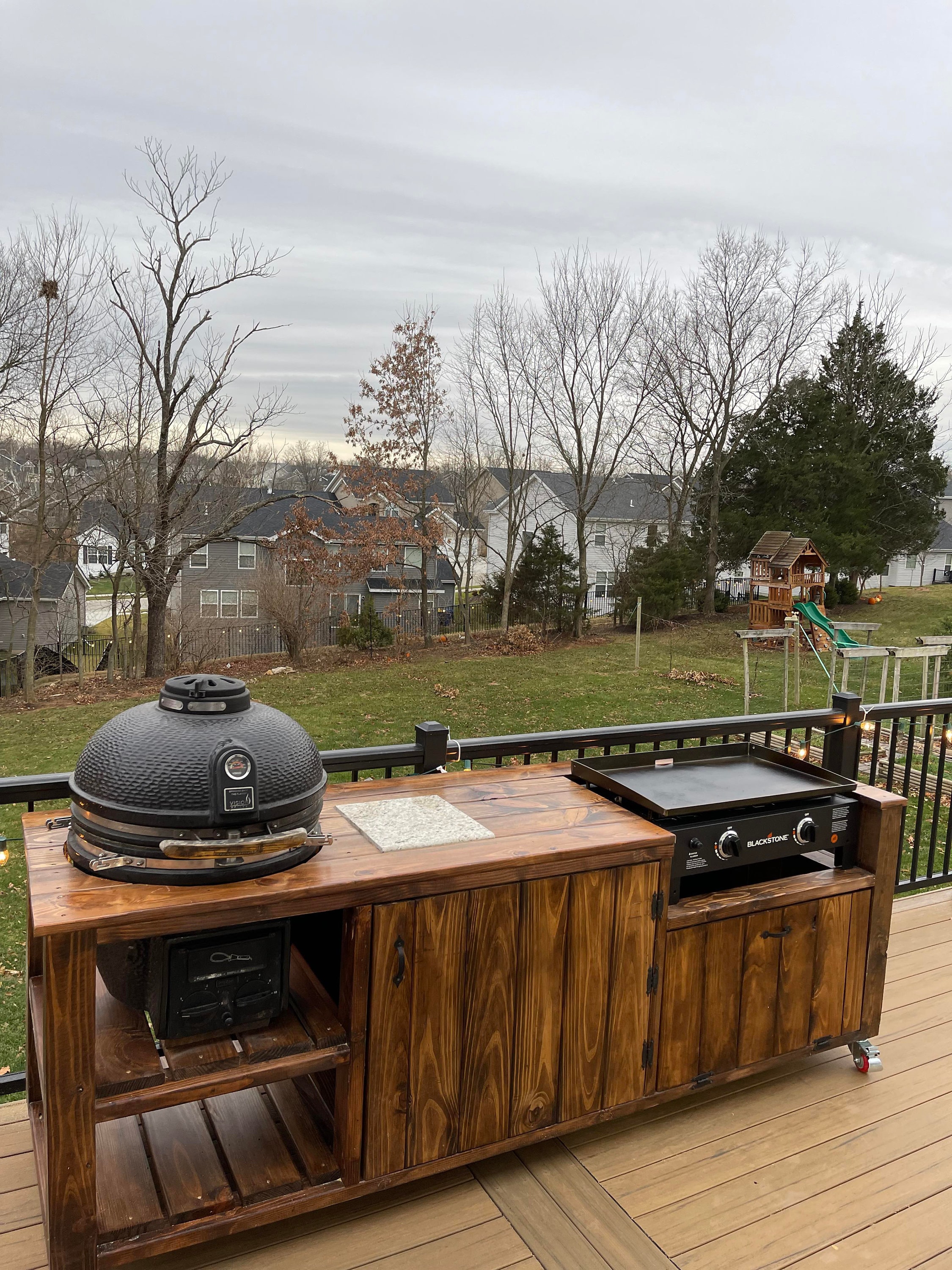 View of Big Green Egg Table - Etsy