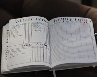 Bullet Journal 2024 manuscrit - agenda personnalisé préfabriqué