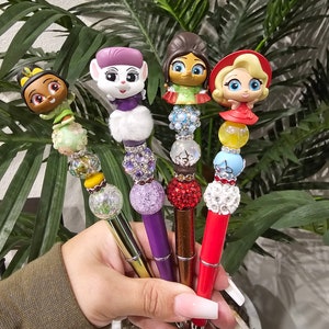 Character pens, DOORABLE pen, beadable pens, Disney character, mouse doorable pen, beaded ballpoint pen, series11 autograph pen