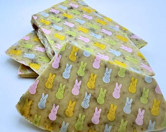 Easter Bunny Chocolate Bark Cookies and Cream | Vegan Plant-Based Gluten-Free Easter Candy | Premium Handmade Easter Basket Gift 4oz Bag