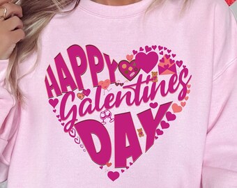 Galentine's Day Crewneck Sweatshirt, Valentine Gift for Her