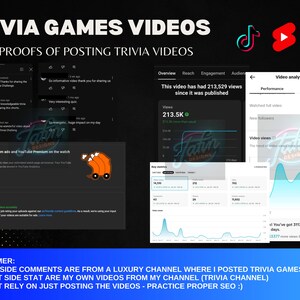 May include: A screenshot of a computer screen showing statistics for a YouTube video. The video has 213,529 views and 4,332 new followers. The video analysis shows the trend of video views over time. The text on the screen says "This video has had 213,529 views since it was published".