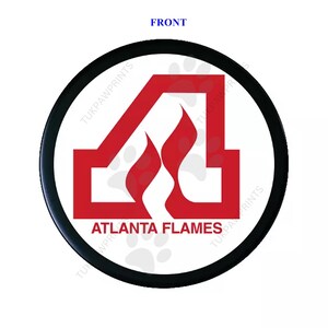 Rondelle de hockey souvenir Atlanta Flames 1975 style rétro