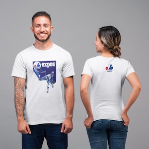 Retro Style Montreal Expos Printed T Shirt sz S - 3XL