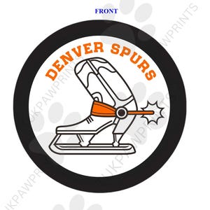 Rondelle de hockey souvenir des Denver Spurs de style rétro WHA