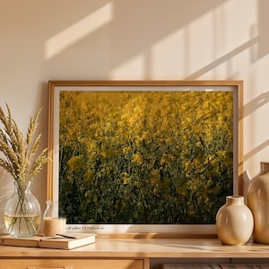 Real Life Photography Print, Landscape It Was All Yellow 3 Booming Series Yellow Bloom Poster, Bedroom, Living Room, Kitchen, Office Gift