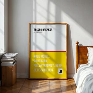 Recordbreker boksposter record print citaat - A2/A3/A4/A5 modern vintage sport