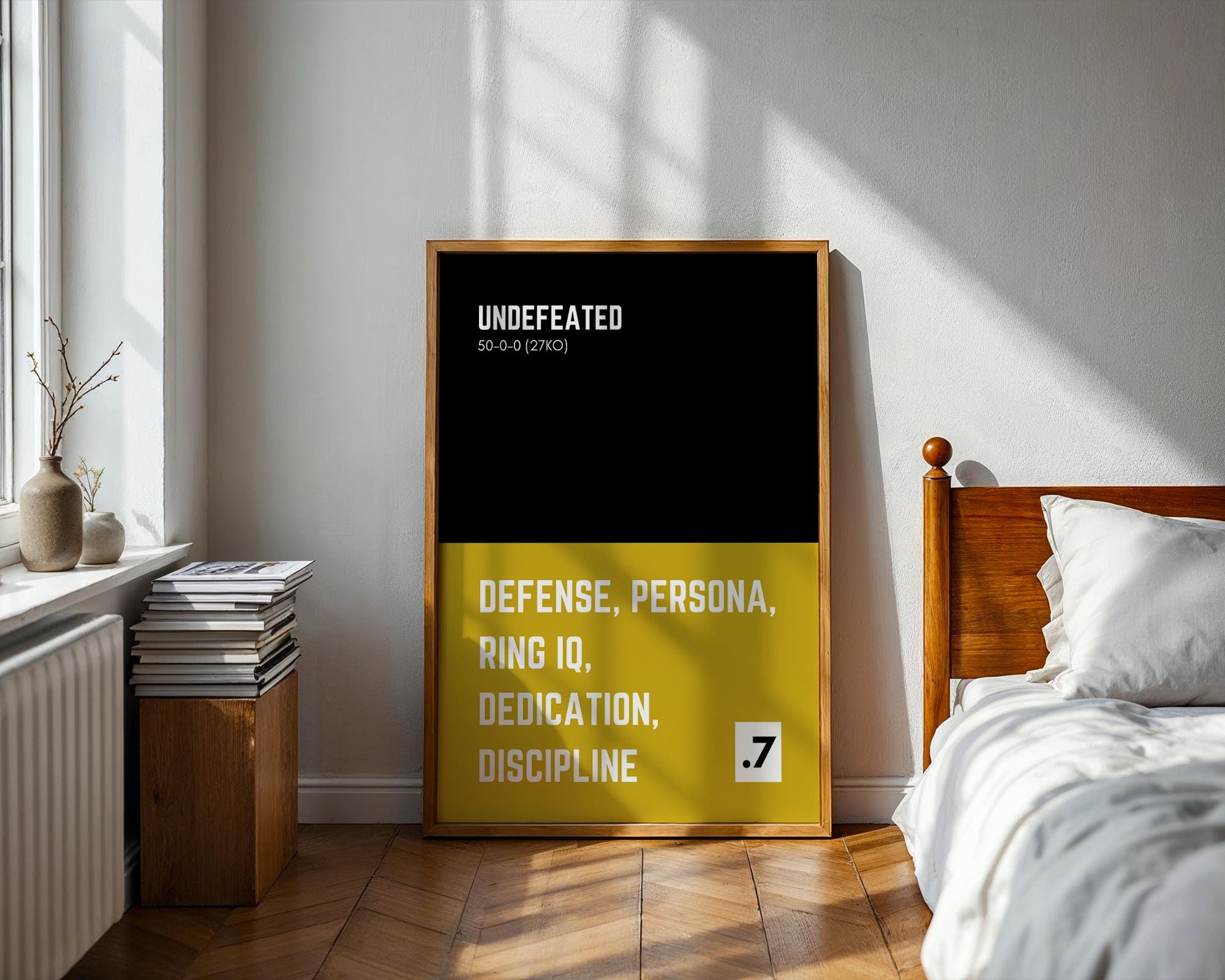 Undefeated Boxing Poster Record Print Quote - A2 A3 A4 A5 Modern ...
