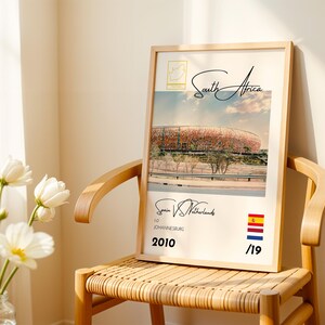 Affiche du football mondial 2010, Espagne vs Pays-Bas, Afrique du Sud, impression football, art mural vintage, excellent cadeau pour lui ou elle image 9